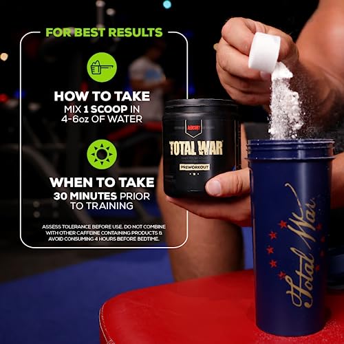REDCON1 Total War Pre Workout Powder, Sour Gummy Bear - Fast Acting Caffeinated REDCON1Buy Supplements Australia