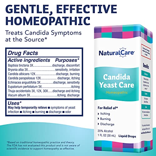 NaturalCare Candida Yeast Care Drops, Homeopathic Treatment Temporarily Relieves Symptoms Natra-BioBuy Supplements Australia