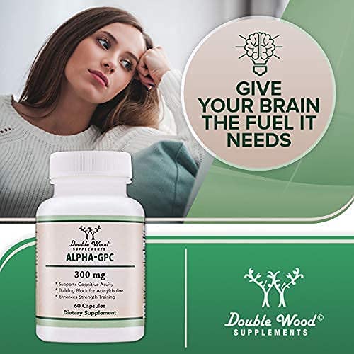 Alpha GPC Choline 600mg Capsules - Brain Support Supplement for Focus, Memory Double Wood SupplementsBuy Supplements Australia