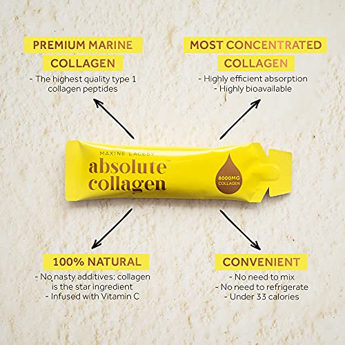 Absolute Collagen Marine Liquid Collagen Supplement for Women - 8000mg Collagen in Each Sachet Absolute CollagenBuy Supplements Australia