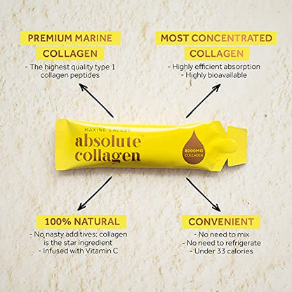 Absolute Collagen Marine Liquid Collagen Supplement for Women - 8000mg Collagen in Each Sachet Absolute CollagenBuy Supplements Australia