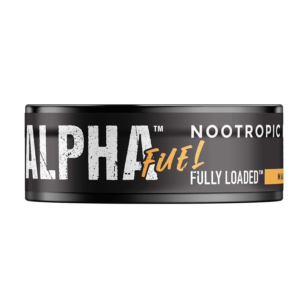 Fully Loaded Alpha Fuel Nootropic Pouches (Mango Fuel) - 5 cans, 15 Pouches per can - Energy Pouches containing Caffeine and nootropic Blend Fully Loaded BullseyeBuy Supplements Australia