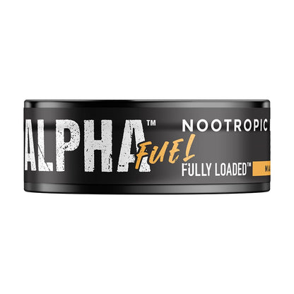 Fully Loaded Alpha Fuel Nootropic Pouches (Mango Fuel) - 5 cans, 15 Pouches per can - Energy Pouches containing Caffeine and nootropic Blend Fully Loaded BullseyeBuy Supplements Australia