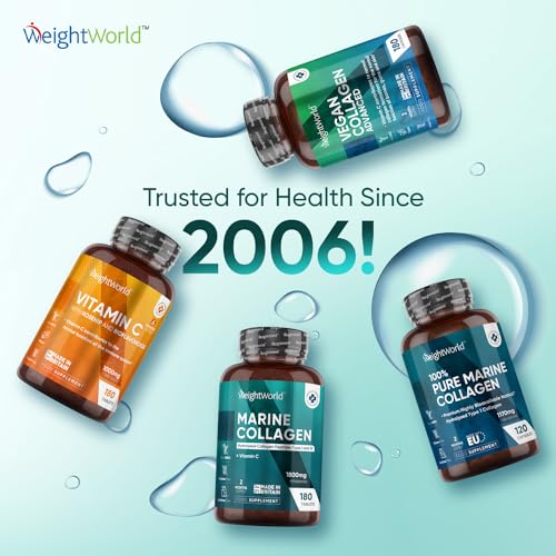 Hydrolysed Marine Collagen Tablets 1800mg - Collagen Supplements for Skin, Hair, and Slumber- for Men & Women WeightWorldBuy Supplements Australia