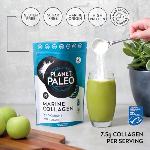 Pure Marine Collagen Powder (60 Servings, 450g) | for Healthy Skin, Hair and Nails, and Gut Health Planet PaleoBuy Supplements Australia