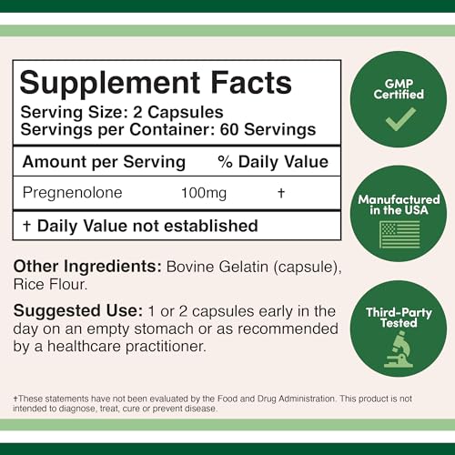 Pregnenolone 100mg per Serving (Converted to Progesterone to Boost Progesterone Double Wood SupplementsBuy Supplements Australia