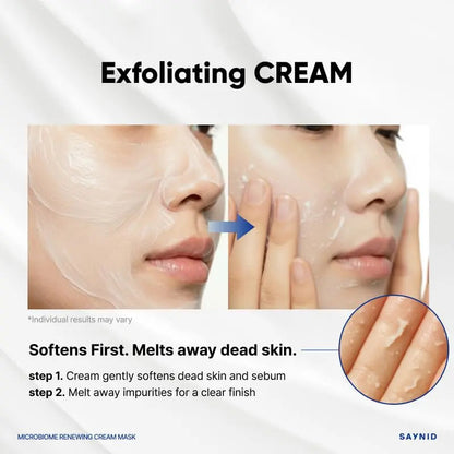 SAYNID MICROBIOME RENEWING CREAM MASK TRIAL KIT, Wash-off Cream, Soft Exfoliating Face Scrub Dead Skin Cells | 4.5g/0.15oz (3EA) SAYNIDBuy Supplements Australia