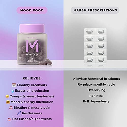 ZitSticka Mood Food: Gummy for Moody Skin + PMS Drama, Forest Berry Flavour ZitStickaBuy Supplements Australia