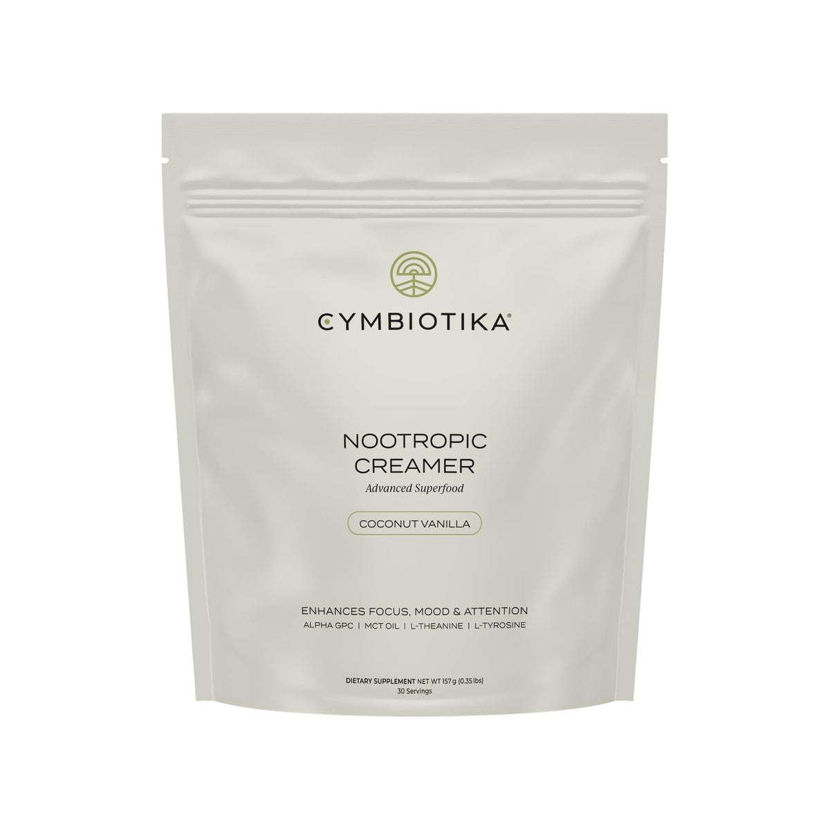 CYMBIOTIKA Nootropic Creamer – MCT Oil, Alpha GPC, L-Theanine – Keto, Vegan, Sugar-Free Coffee Creamer for Focus, Energy & Mental Clarity – Coconut Vanilla Flavor, 30 Servings CYMBIOTIKABuy Supplements Australia