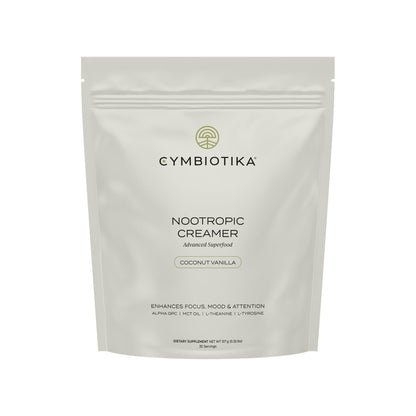 CYMBIOTIKA Nootropic Creamer – MCT Oil, Alpha GPC, L-Theanine – Keto, Vegan, Sugar-Free Coffee Creamer for Focus, Energy & Mental Clarity – Coconut Vanilla Flavor, 30 Servings CYMBIOTIKABuy Supplements Australia