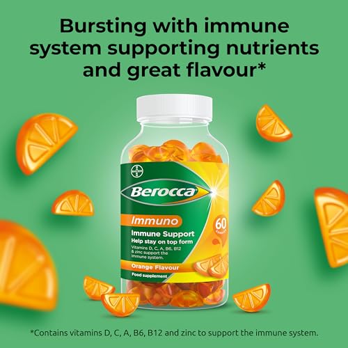 Berocca Immuno Gummy Vitamins, Orange Flavour, Bursting with Immune System BeroccaBuy Supplements Australia