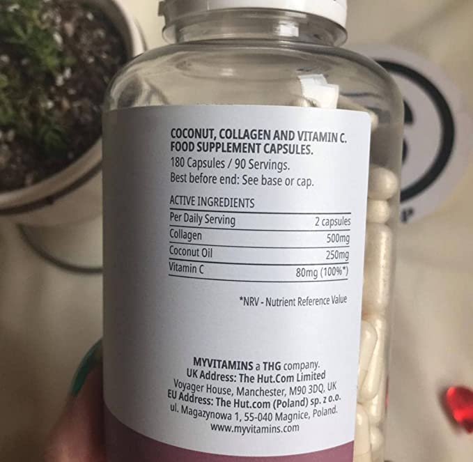 Coconut + Collagen (180 Capsules) - Myvitamins MyVitaminsBuy Supplements Australia