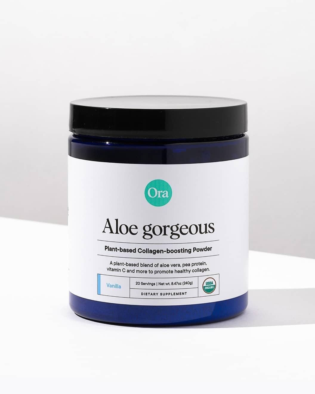 Ora Organic Vegan Collagen-Boosting Powder for Women and Men - Hair, Skin, & Nails Support - Bamboo Silica, Plant-Based Protein, Organic Vitamin C, Aloe Vera - Vanilla Flavor, 20 Servings Ora OrganicBuy Supplements Australia