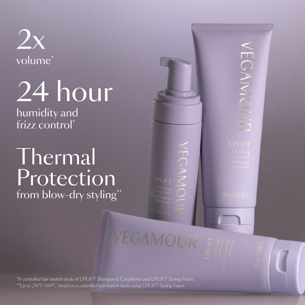 VEGAMOUR UPLIFT Volumizing Styling Foam, For fine, flat & thinning hair, Provides Volume & Resists Humidity, Non Sticky Formula, Bouncy Soft Hair VEGAMOURBuy Supplements Australia