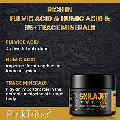 Shilajit Resin, Original Himalayan Shilajit 30g - Gold Grade 100% Pure, Rich in Fulvic P!nkTribeBuy Supplements Australia