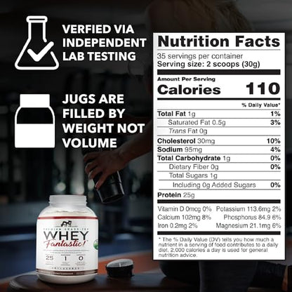 Whey Fantastic - Unflavored - 100% Natural Grass Fed Whey Protein Powder - Unique 3 Fantastic NutritionBuy Supplements Australia