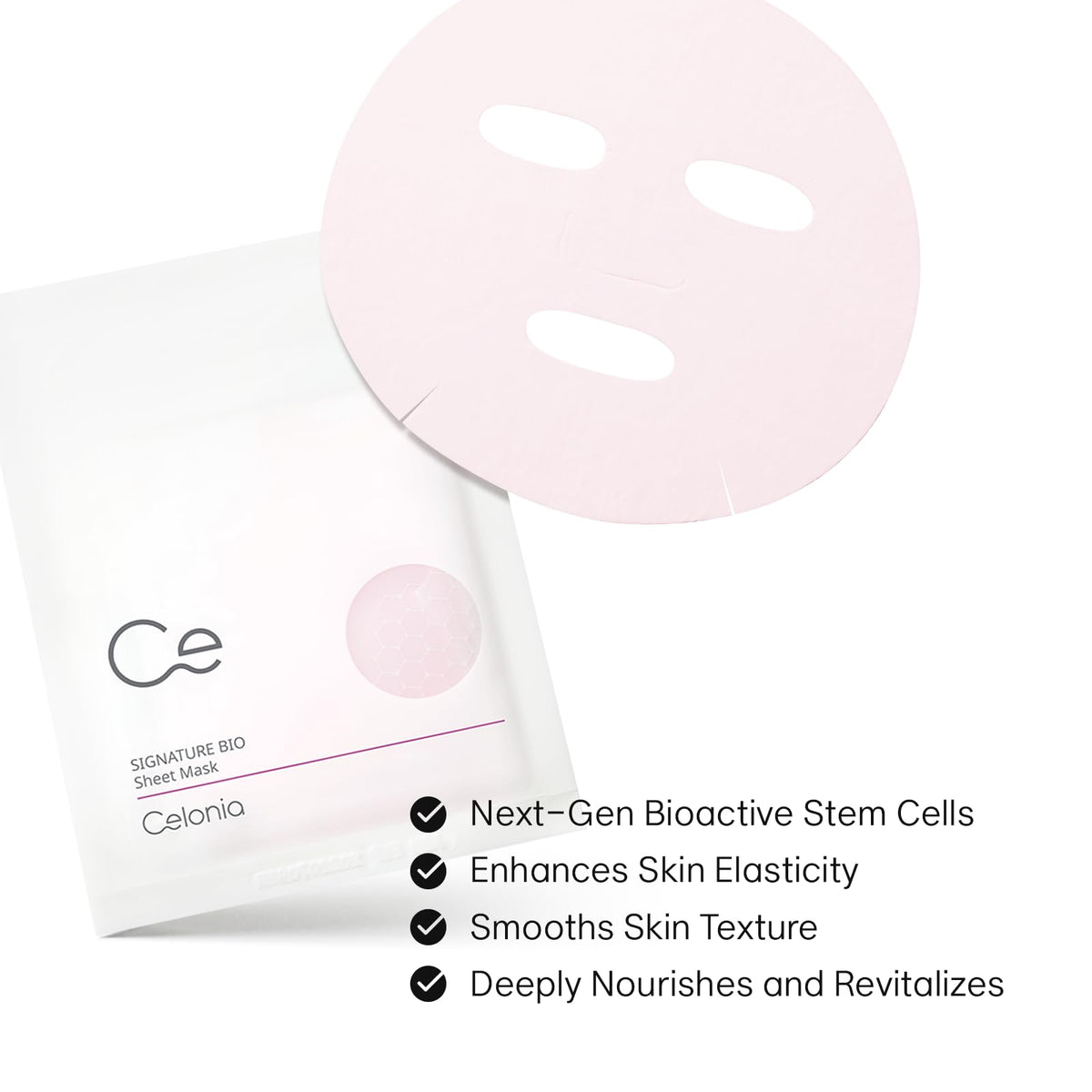 CELONIA Signature Bio Facial Sheet Mask, Stem Cell Deep Hydrating Face Mask, Anti Aging Treatment For Healthy Glowing Skin, Minimize Pores, Reduce Fine Line, Boost elasticity, Correct Redness 5 Count CELINO buy supplements Au
