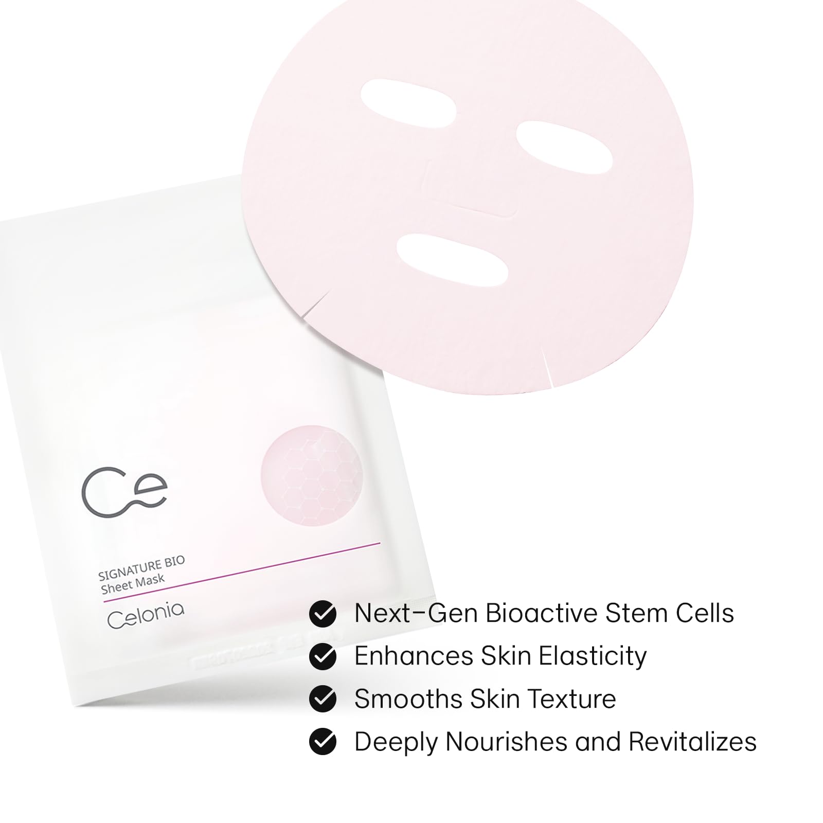 CELONIA Signature Bio Facial Sheet Mask, Stem Cell Deep Hydrating Face Mask, Anti Aging Treatment For Healthy Glowing Skin, Minimize Pores, Reduce Fine Line, Boost elasticity, Correct Redness 5 Count CELINO buy supplements Au
