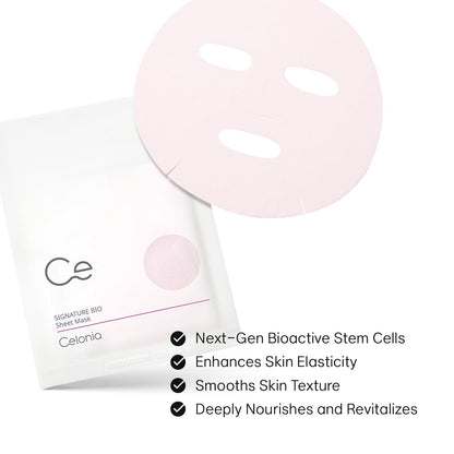 CELONIA Signature Bio Facial Sheet Mask, Stem Cell Deep Hydrating Face Mask, Anti Aging Treatment For Healthy Glowing Skin, Minimize Pores, Reduce Fine Line, Boost elasticity, Correct Redness 5 Count CELINO buy supplements Au