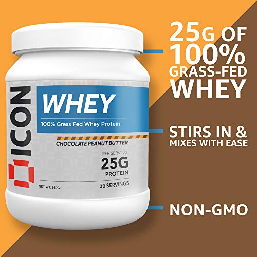 ICON Nutrition Whey Protein Powder 960g, 30 Servings - Chocolate Peanut Butter ICON NutritionBuy Supplements Australia