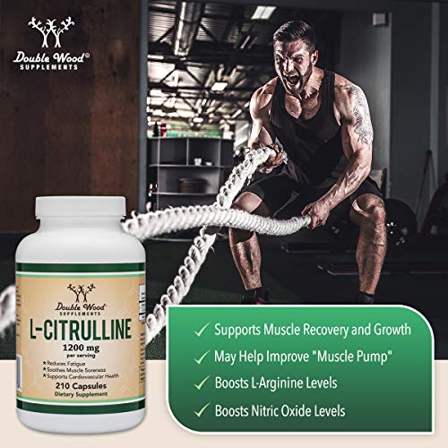 L Citrulline Capsules 1,200mg Per Serving, 210 Count (L-Citrulline Increases Levels Double Wood SupplementsBuy Supplements Australia