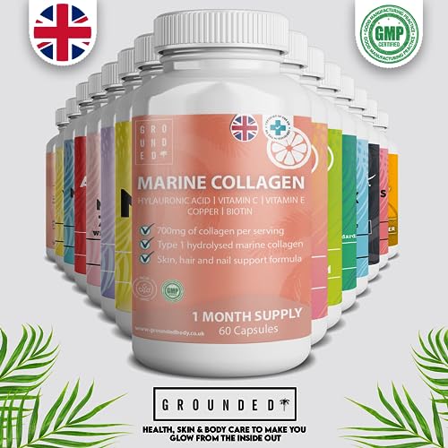 Hydrolysed Marine Collagen 700mg with Hyaluronic Acid, Vitamin C, Vitamin E, Copper & Biotin G R O U N D E D COFFEE SCRUBBuy Supplements Australia