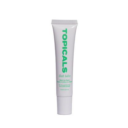 Topicals Slick Salve Mint Glossy Lip Balm | Soothes Discomfort, Strengthens Barrier and Provides Lasting Hydration & Relief | Vegan, Paraben-Free