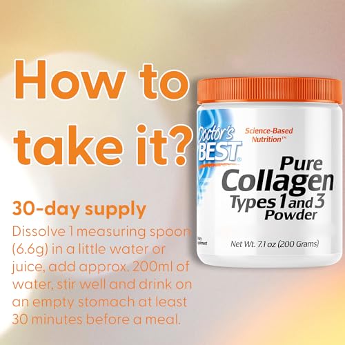 Doctor's Best, Pure Collagen Type 1 and 3 (Collagen Type 1 and 3), 200g Powder Doctor's BESTBuy Supplements Australia