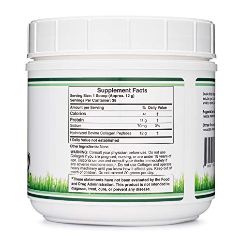 Collagen Peptides Powder - Hydrolyzed Collagen, Keto Safe - 16.08oz - Multi Type 1, 2 Double Wood SupplementsBuy Supplements Australia