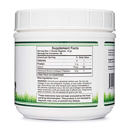 Collagen Peptides Powder - Hydrolyzed Collagen, Keto Safe - 16.08oz - Multi Type 1, 2 Double Wood SupplementsBuy Supplements Australia