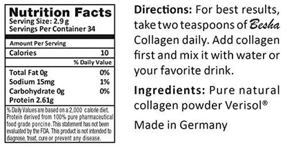 BESHA INC Verisol - Collagen Bioactive Peptides (Natural Collagen Powder) Made in Germany BESHA INCBuy Supplements Australia