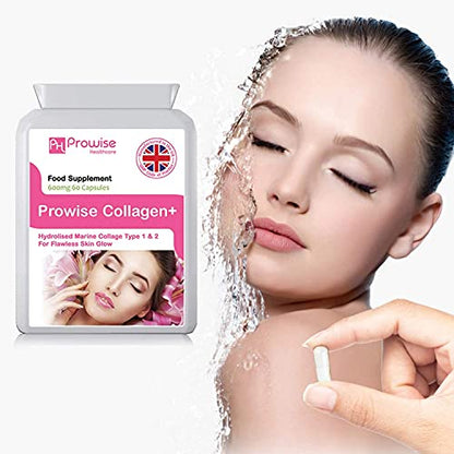 Marine Collagen Type 1 and Type 2 1200mg - 60 Capsules | UK Manufactured PH PROWISE HealthcareBuy Supplements Australia