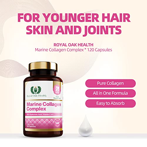 Marine Collagen Complex – 120 Hydrolyzed Fish Collagen Capsules – Enriched with Vitamin C Royal Oak HealthBuy Supplements Australia