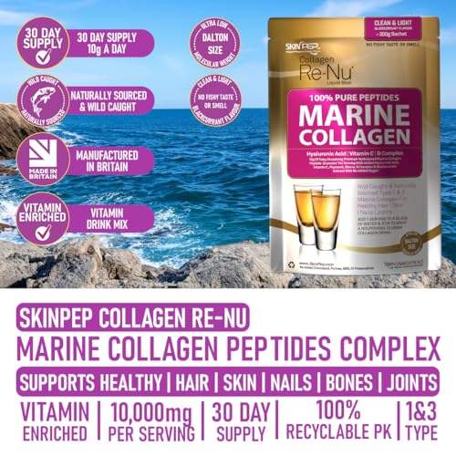 SkinPep® Collagen Re-Nu Liquid Shot Sachet 15-30 Day Supply - The Anti-Ageing Daily Collagen Drink Mix SkinPepBuy Supplements Australia
