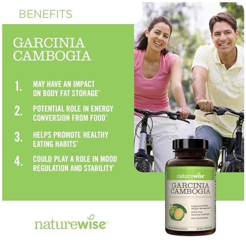 Naturewise Garcinia Cambogia with Pure Garcinia Cambogia Extract, 60% HCA Concentrati NatureWiseBuy Supplements Australia