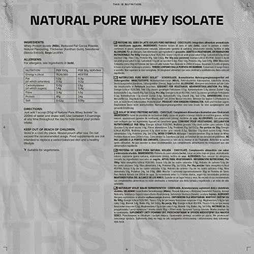 Bulk Natural Pure Whey Protein Isolate, No Artificial Sweetners, Chocolate, 500 g, Packaging May Vary BulkBuy Supplements Australia