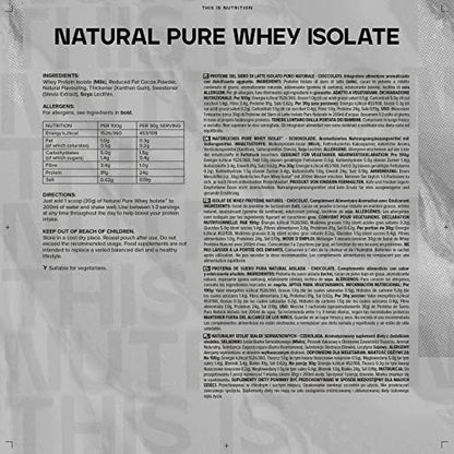 Bulk Natural Pure Whey Protein Isolate, No Artificial Sweetners, Chocolate, 500 g, Packaging May Vary BulkBuy Supplements Australia