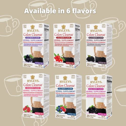Hyleys Colon Cleanse Tea Blackberry Flavor - 50 Tea Bags (6 Pack - 300 Tea Bags Total) HYLEYSBuy Supplements Australia