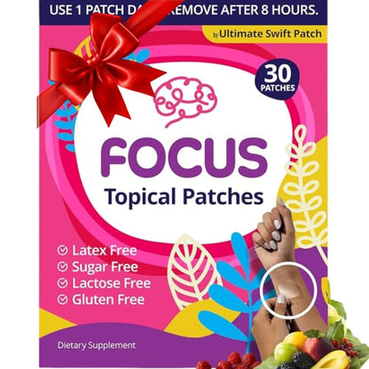 Swift Patch Focus Patch for Adults (30 Day Supply) + Proprietary Blend (Men and Women) - Help Kids and Adults Focus with Patches 22 Ingredients with Proprietary Formula Ultimate Swift PatchBuy Supplements Australia