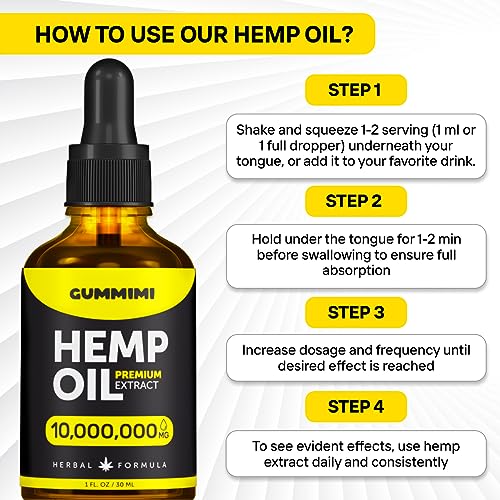GummiMi Оrganic Hеmp Oil 10 000 000 mg - Natural Drops - Rich in Vitamins B, C, E GummiMiBuy Supplements Australia
