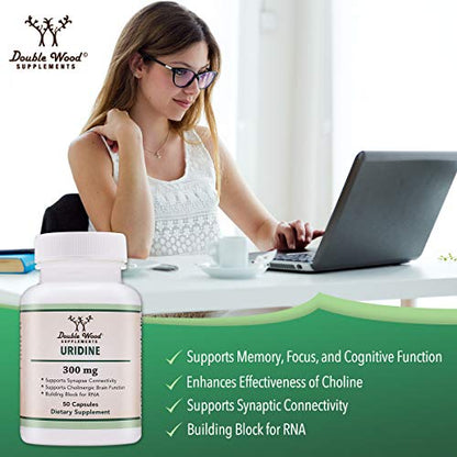 Uridine Monophosphate - Third Party Tested (Choline Enhancer, Beginner Nootropic) Double Wood SupplementsBuy Supplements Australia