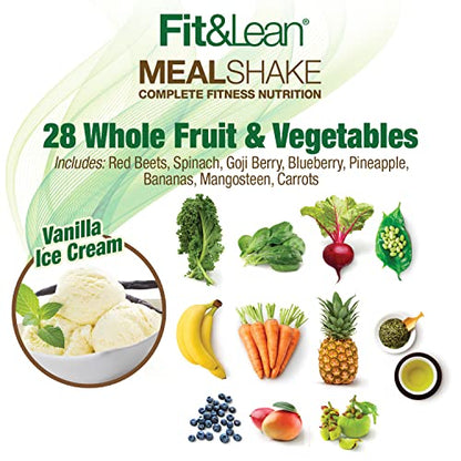 Fit & Lean Meal Shake, Fat Burning Meal Replacement, Protein, Fiber, Probiotics, Vanilla Fit & LeanBuy Supplements Australia