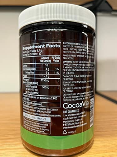 CocoaVia Cardio Health Cocoa Powder, 60 Servings, 500mg Cocoa Flavanols CocoaViaBuy Supplements Australia