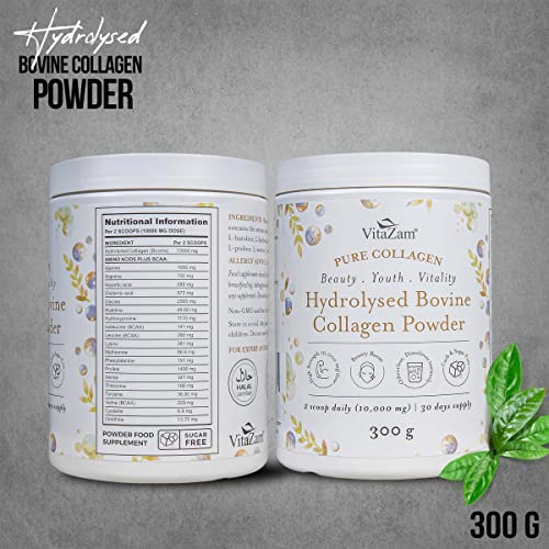 Vitazam Bovine Collagen Peptides - Hydrolyzed Type 1 & 3 Collagen Powder Protein Supplement for Healthy VitaZamBuy Supplements Australia