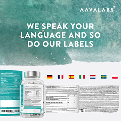 Marine Collagen Tablets for Women and Men with Hyaluronic Acid, Natural Vitamin C & Magnesium - with Pure Collagen peptides AAVALABSBuy Supplements Australia