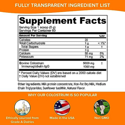 Pure Velvet Colostrum Powder for Gut Health, Bloating, Hair Growth, Immune Support Pure VelvetBuy Supplements Australia