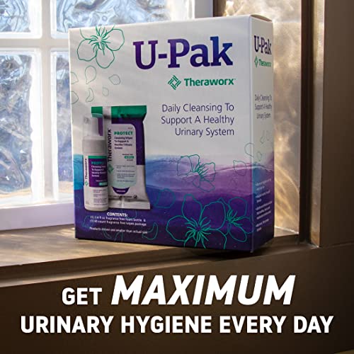 Theraworx Protect U-Pak 60-Ct Wipes & Hygiene Foam 3.4 oz for Urinary Health (Pack of 1) THERAWORX PROTECTBuy Supplements Australia