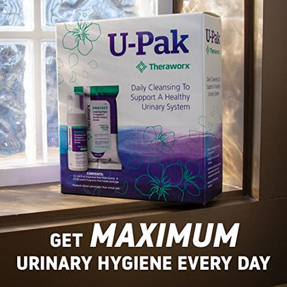 Theraworx Protect U-Pak 60-Ct Wipes & Hygiene Foam 3.4 oz for Urinary Health (Pack of 1) THERAWORX PROTECTBuy Supplements Australia