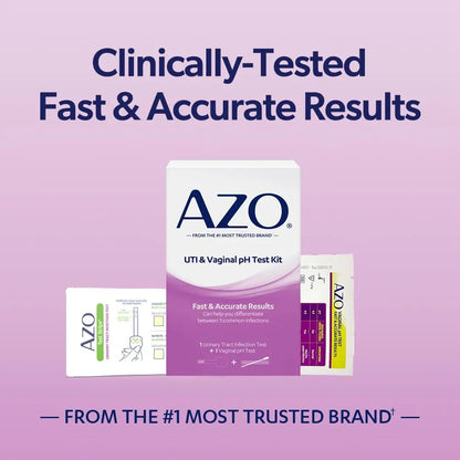 AZO Dual Protection Urinary & Vaginal Probiotic + UTI & Vaginal pH Test Kit (30 Count) AZOBuy Supplements Australia