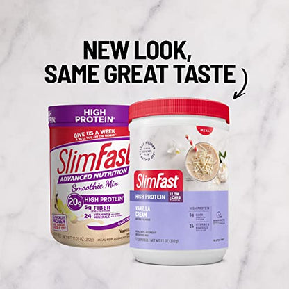 SlimFast Meal Replacement Smoothie Mix, 24 Servings, High Protein, Vanilla Cream, 20g SlimFastBuy Supplements Australia